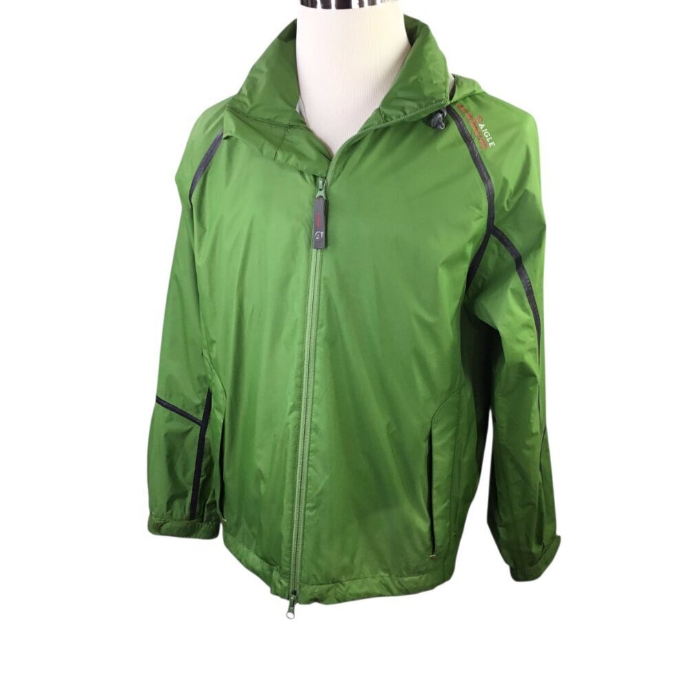 Aigle Actimum Windbreaker Rain Jacket Easy Pack Packable Men's M Full Zip Hood